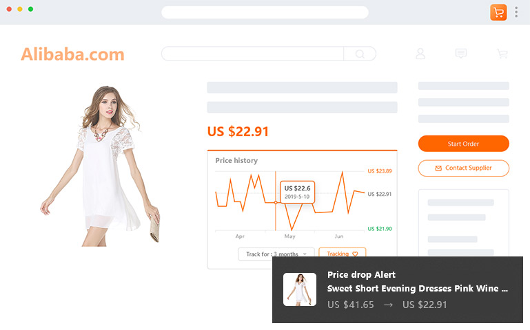 Công cụ theo dõi giá của Alibaba Công cụ theo dõi giá của Alibaba