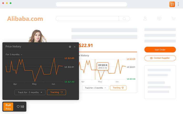 Công cụ theo dõi giá của Alibaba Công cụ theo dõi giá của Alibaba